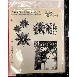 Vintage Tim Holtz Winter Wonder Rubber Stamps Set By Stampers Anon CMS033